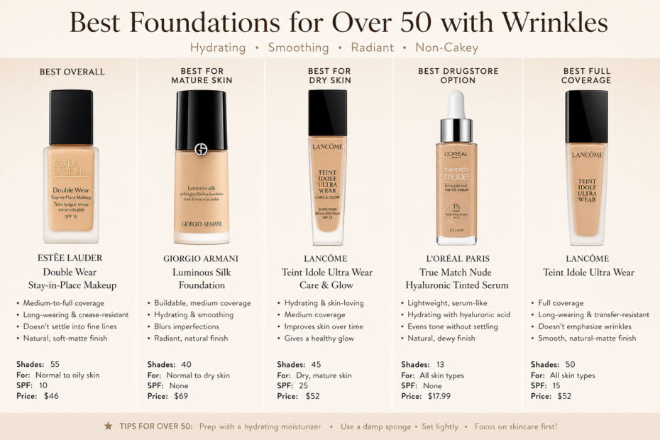 best foundation for over 50 with wrinkles