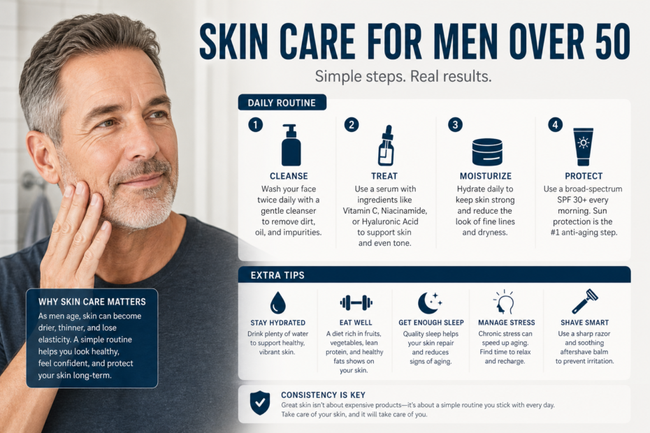skin care for men over 50