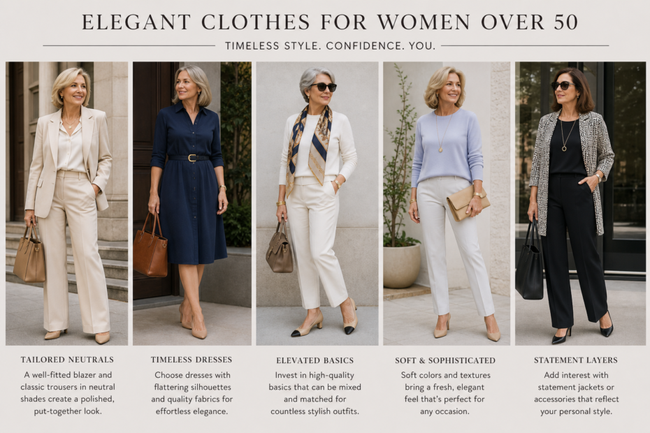 elegant clothes for women over 50