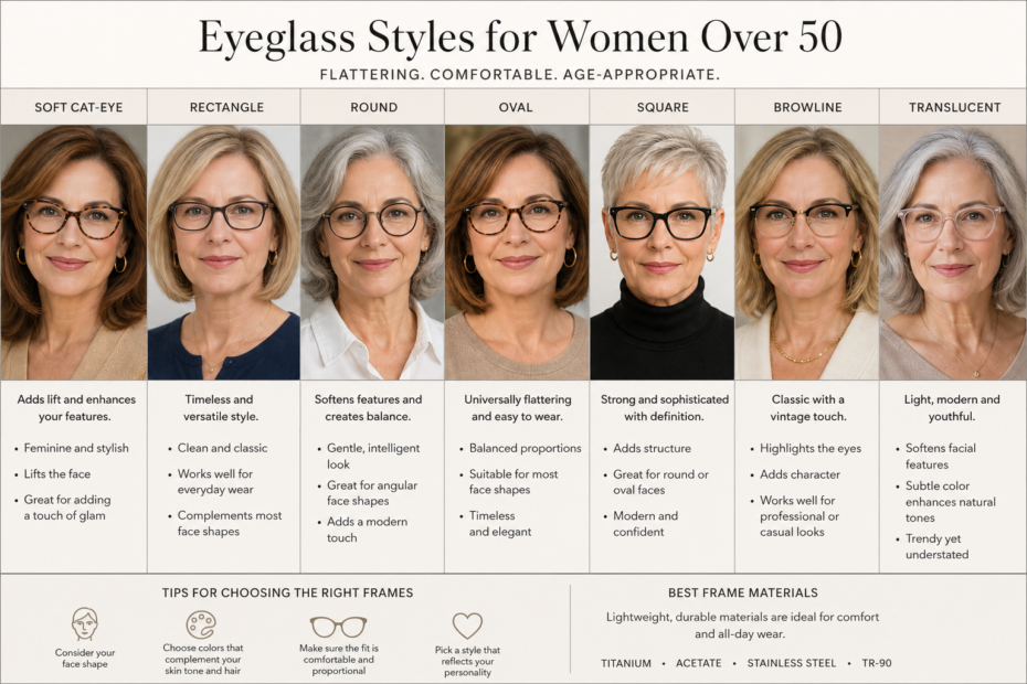eyeglass styles for women over 50