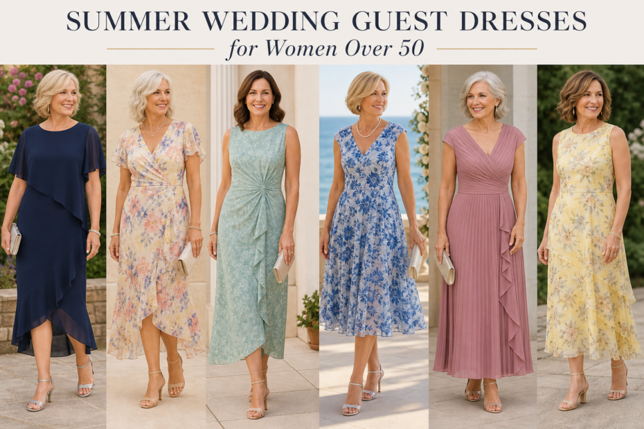 summer wedding guest dresses for women over 50