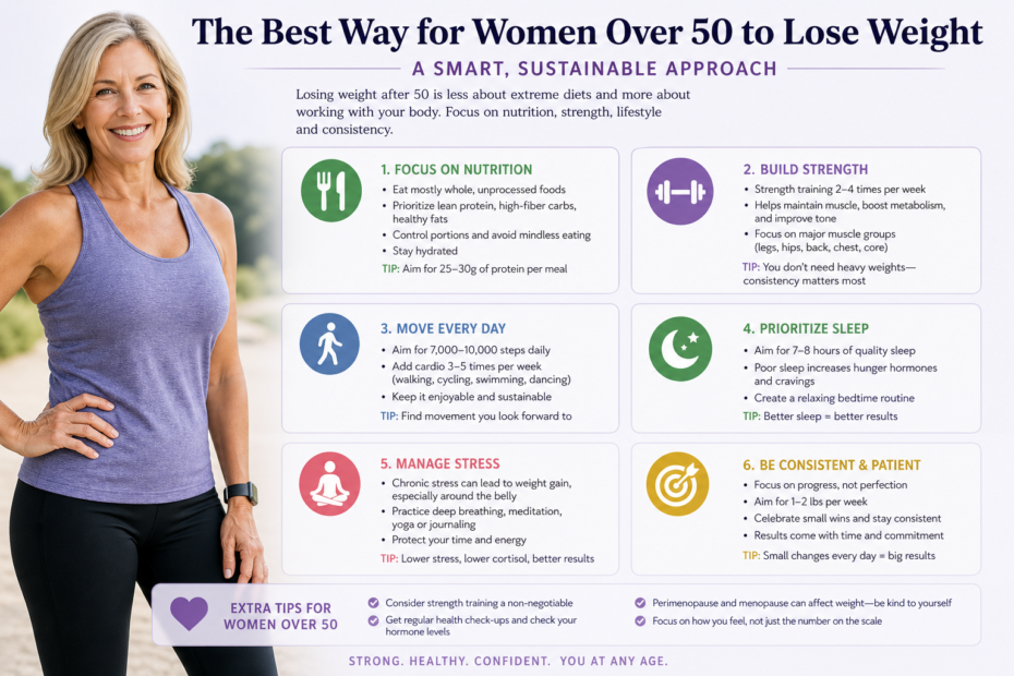 best way for female over 50 to lose weight