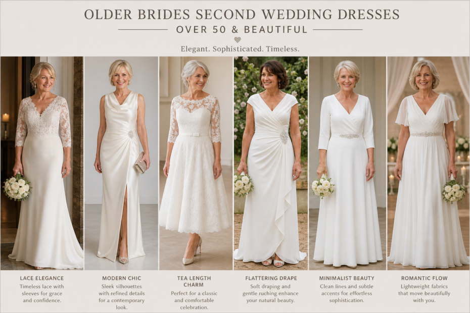 older brides second wedding dresses over 50