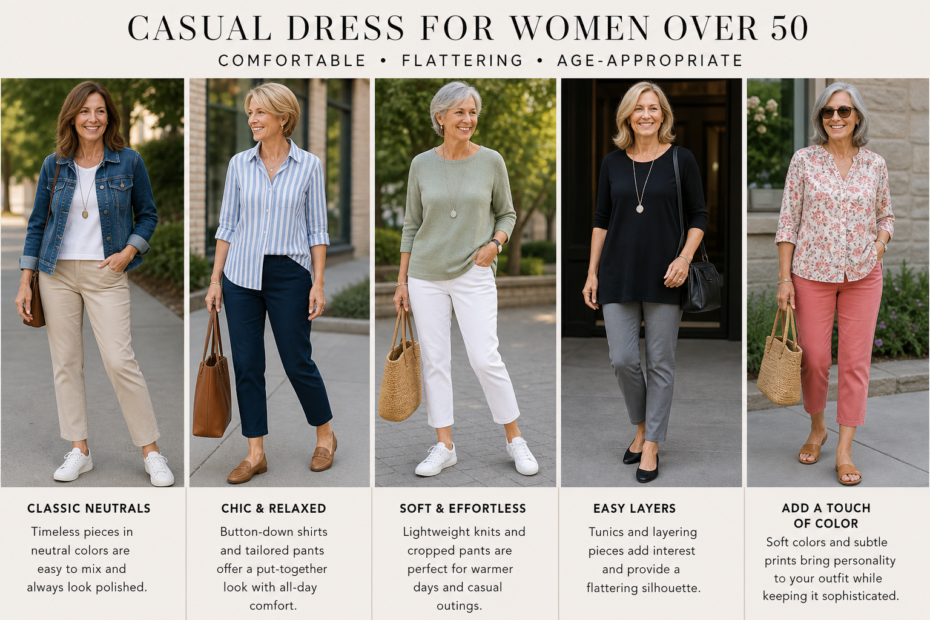 casual dress for women over 50