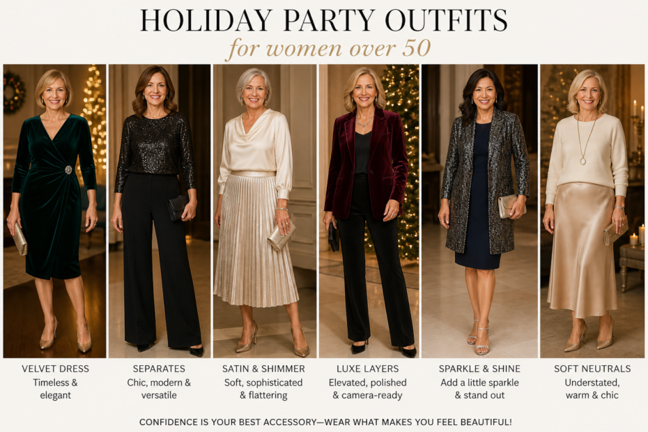 holiday party outfits for women over 50