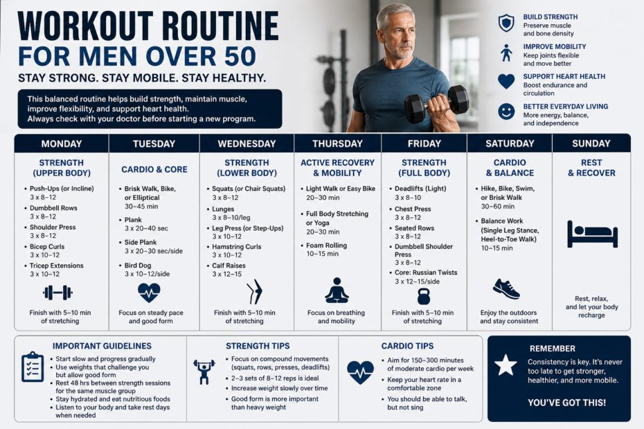 workout routine for men over 50