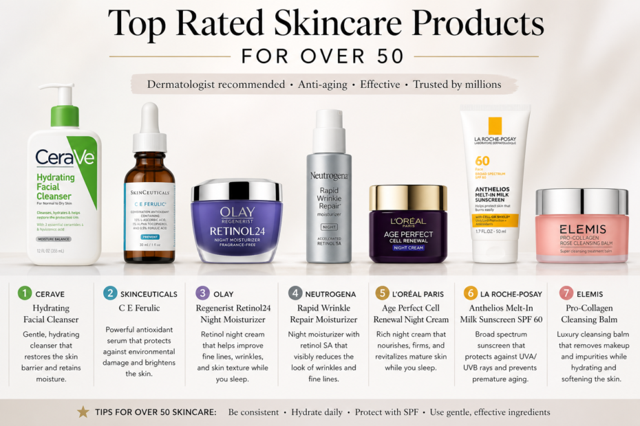 top rated skin care products for over 50