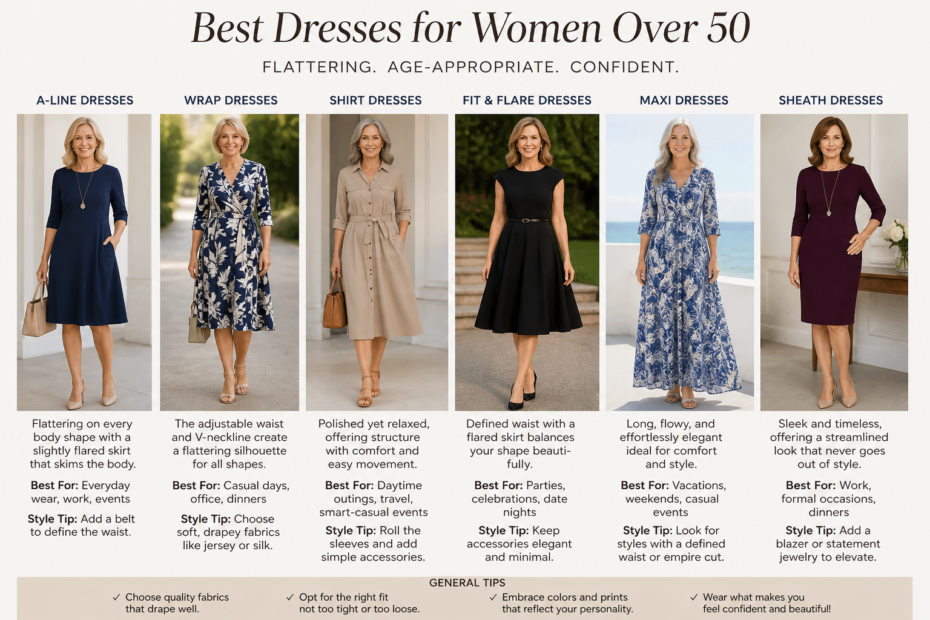best dresses for women over 50