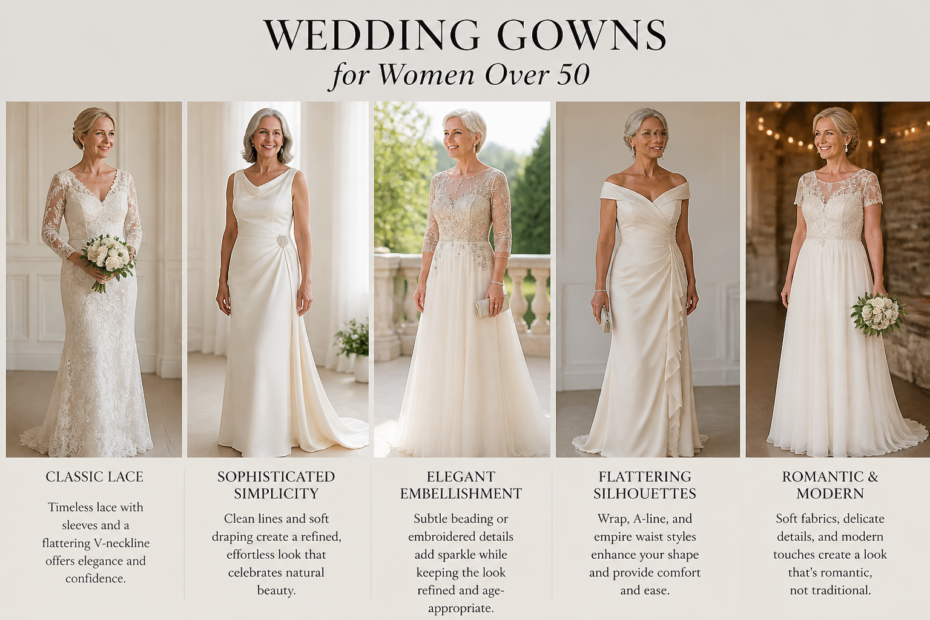 wedding gowns for women over 50