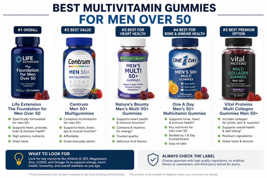 best multivitamin gummies for men over 50