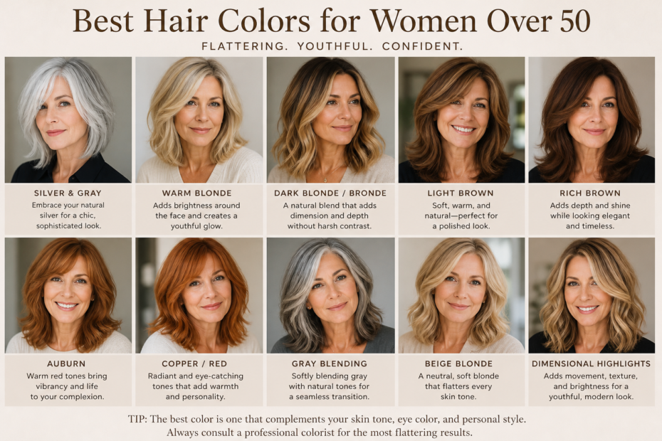 best hair colors for women over 50